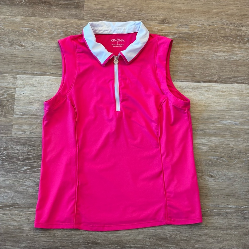 Kinona women’s size small pink Tank Golf Top NWT tennis breathable